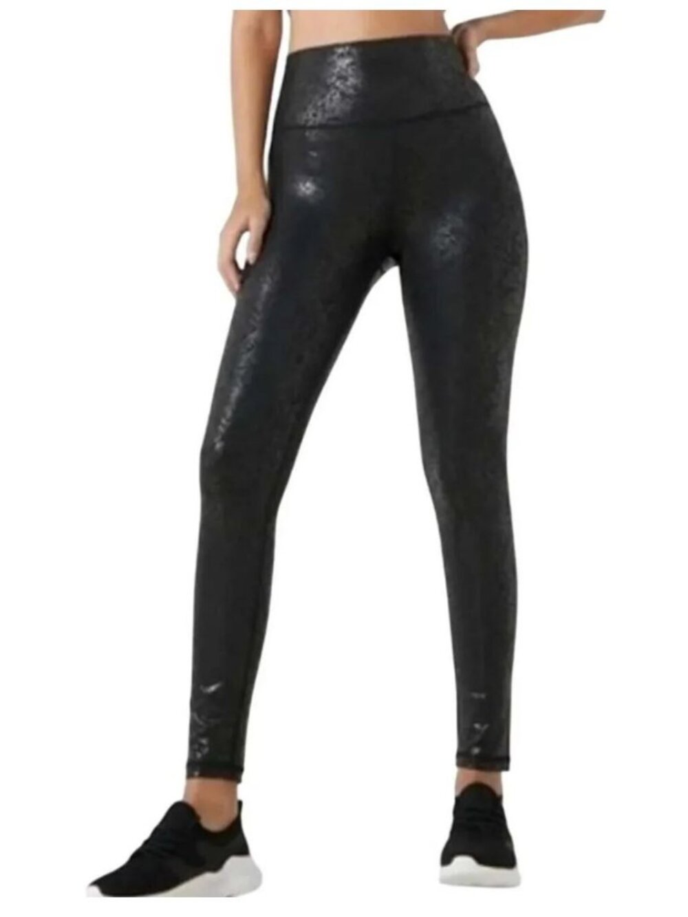 NWT OFFLINE by Aerie High Waisted Leggings Black Textured Snake Print - Size M